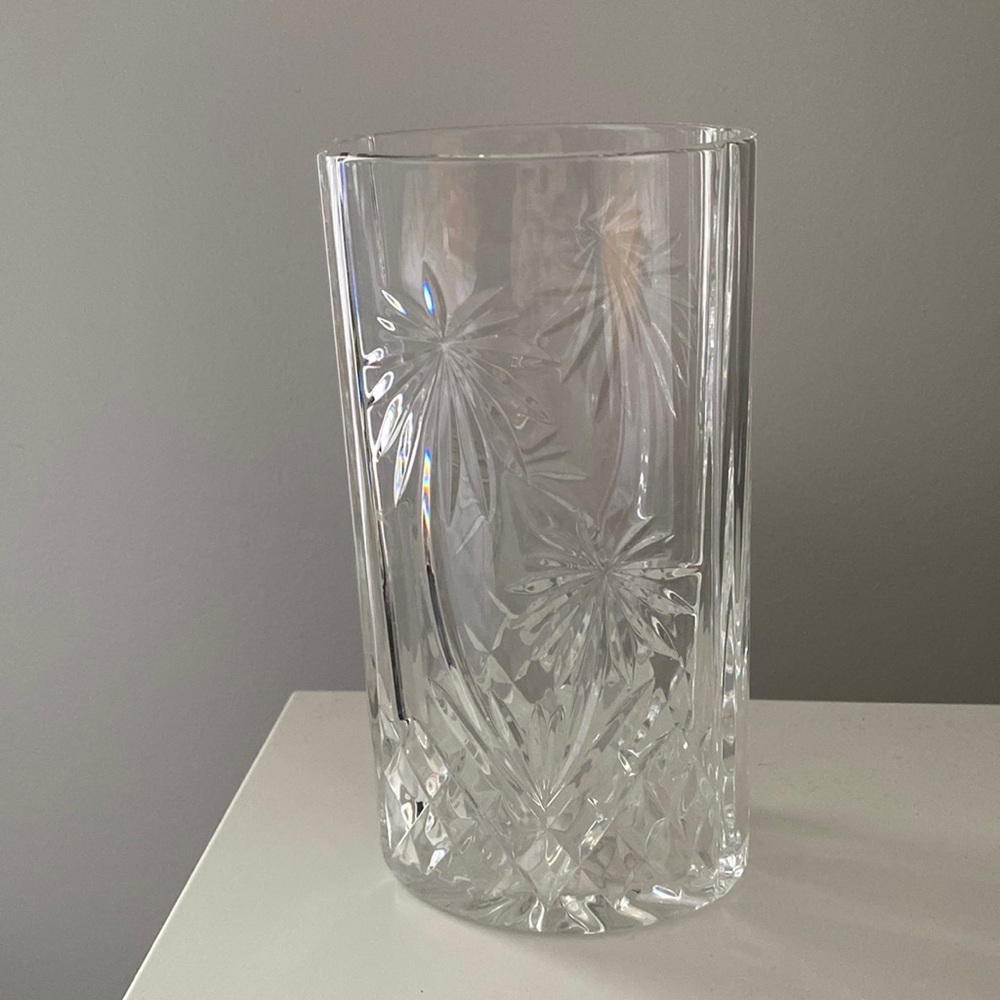 Waterford Oval 8” tall Palm Tree Vase